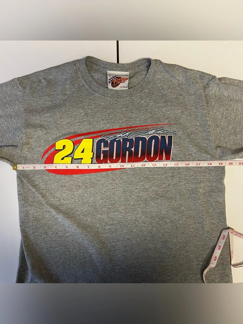 Vintage NASCAR T-Shirt Jeff Gordon Winner's Circle 24 DuPont Motorsports Gray M